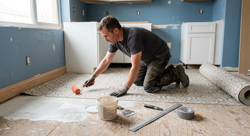 Sheet Linoleum Installation in Denton, TX