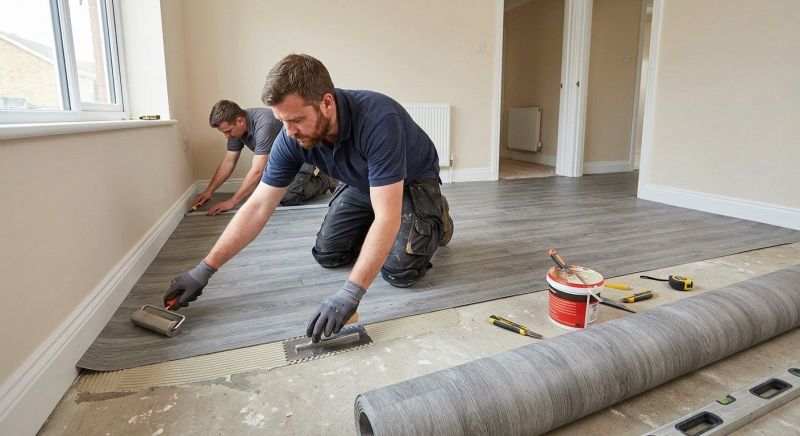 Sheet Linoleum Installation in Rockwall, TX